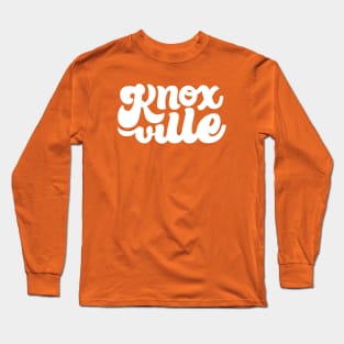 Knoxville Script - White + Orange Long Sleeve T-Shirt